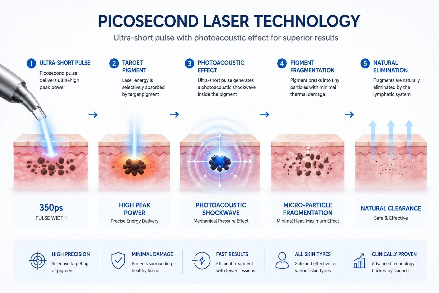 Picosecond laser photoacoustic effect diagram